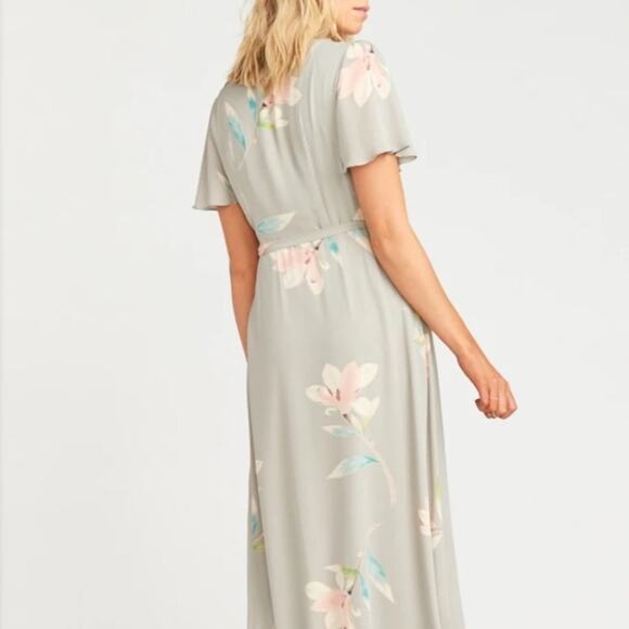 Show Me Mumu Sophia Wrap Dress tie waist short sleeve floral Maxi Dress XXS NWOT - Picture 3 of 10